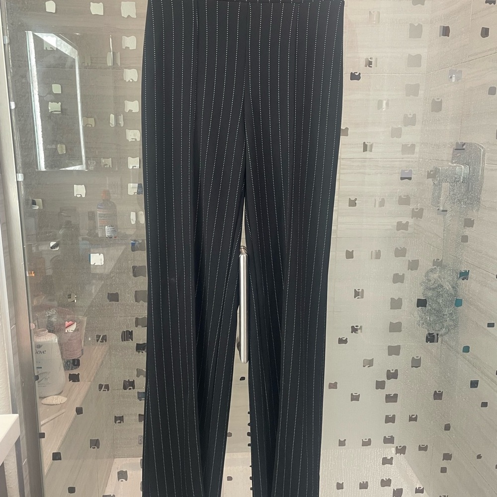 Black Pinstripe Pants